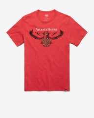 ATLANTA HAWKS HARDWOOD CLASSICS GRIT '47 SCRUM TEE RESCUE RED