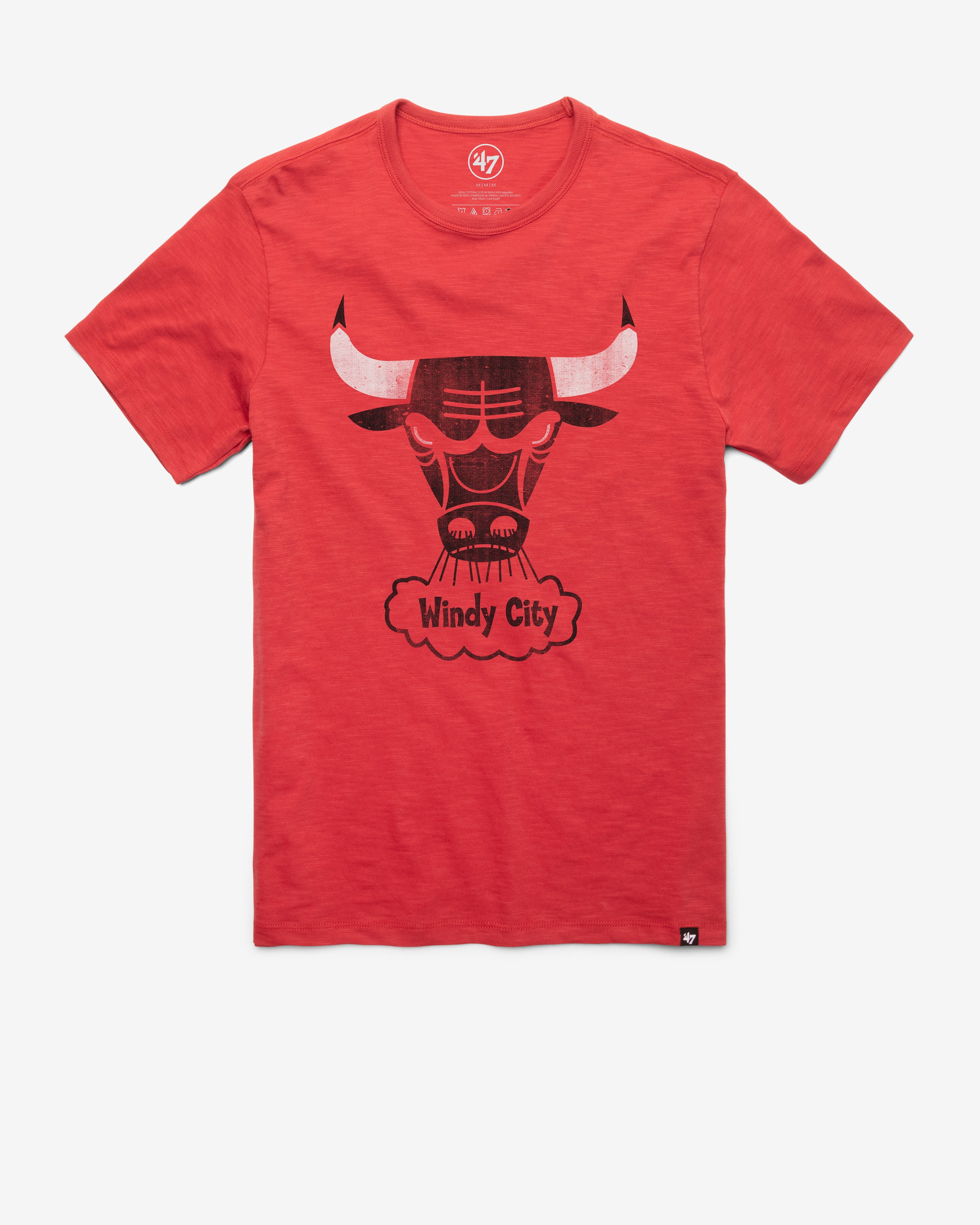 CHICAGO BULLS HARDWOOD CLASSICS GRIT '47 SCRUM TEE RESCUE RED