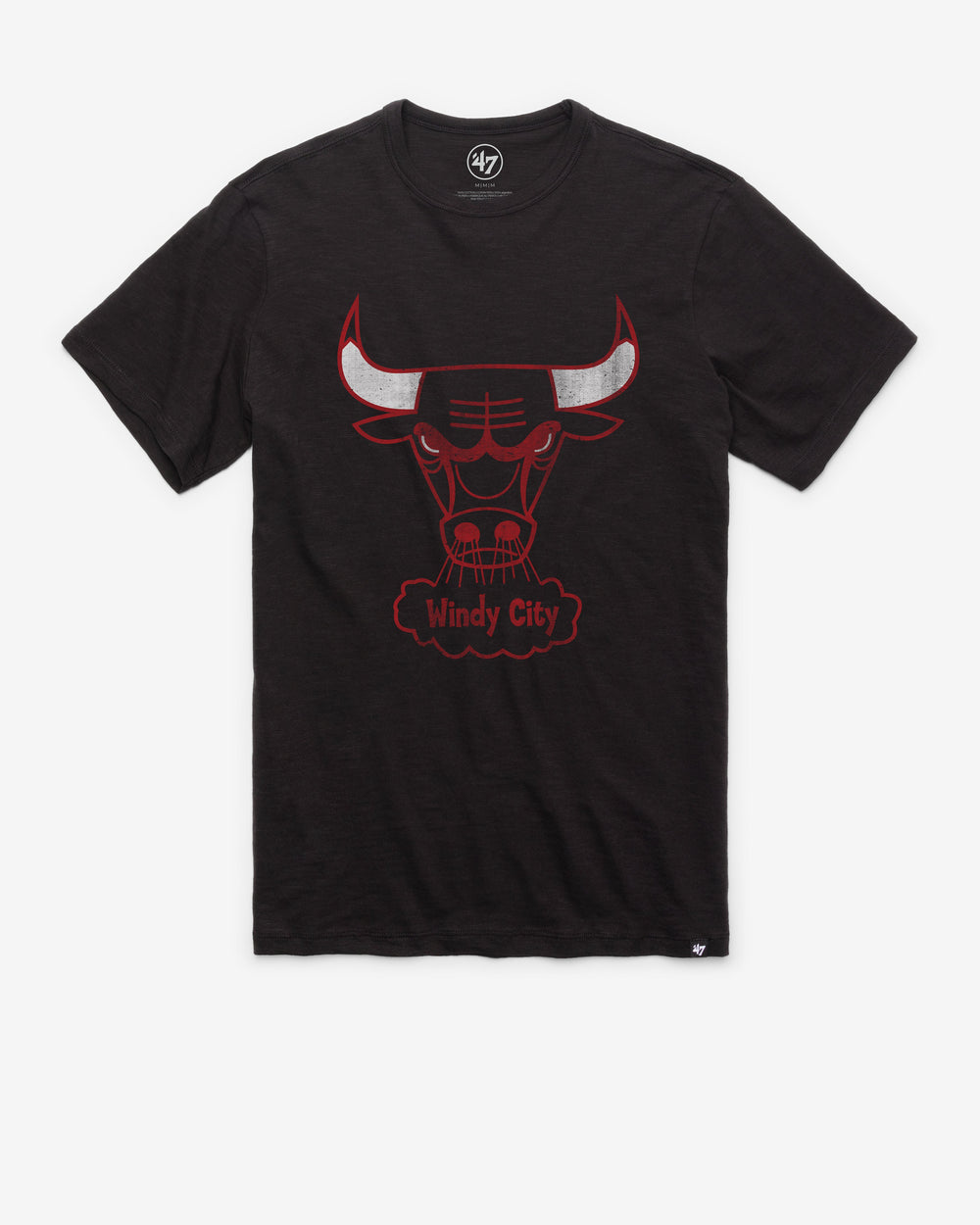 CHICAGO BULLS HARDWOOD CLASSICS GRIT '47 SCRUM TEE JET BLACK
