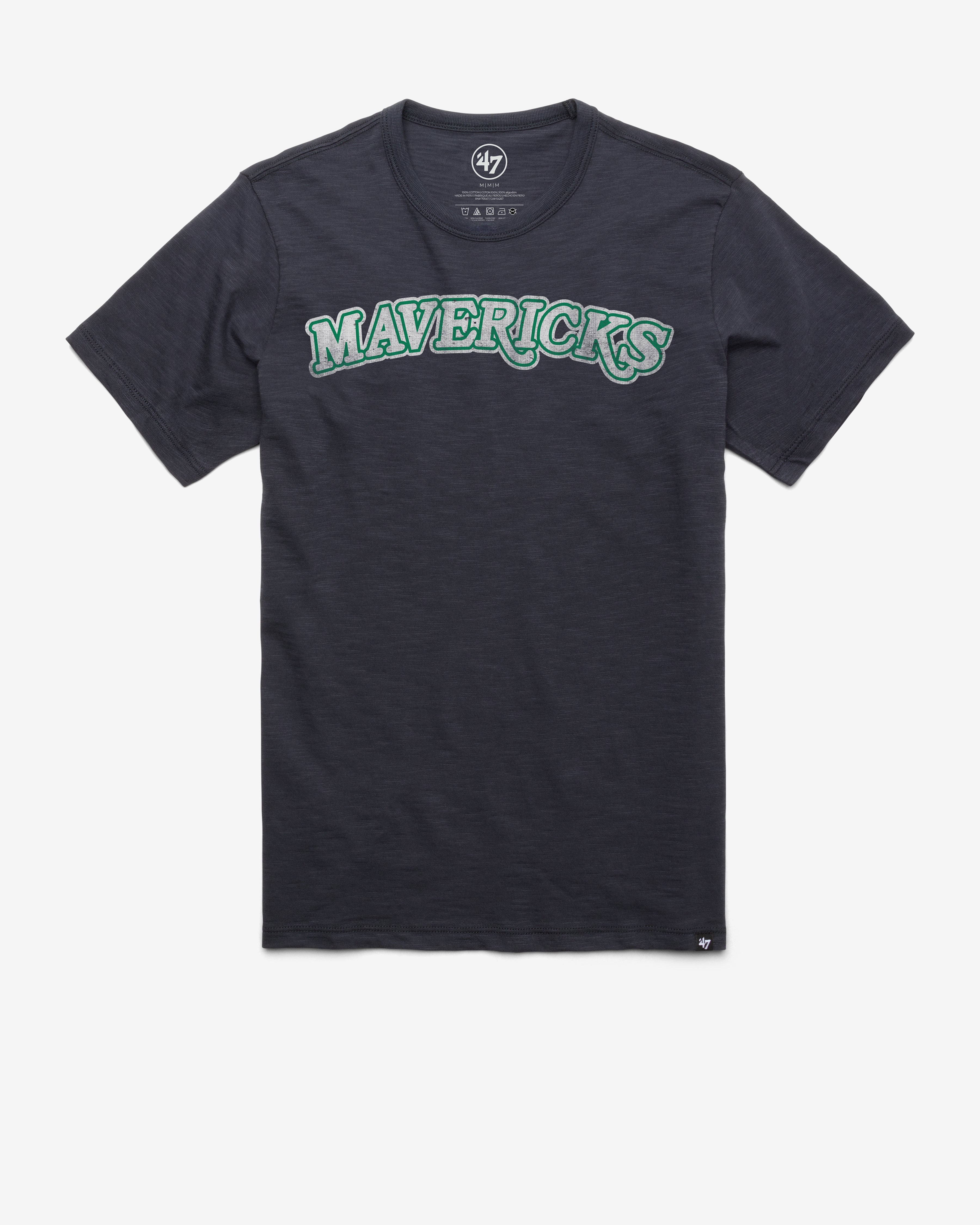DALLAS MAVERICKS HARDWOOD CLASSICS GRIT WORDMARK '47 SCRUM TEE FALL NAVY