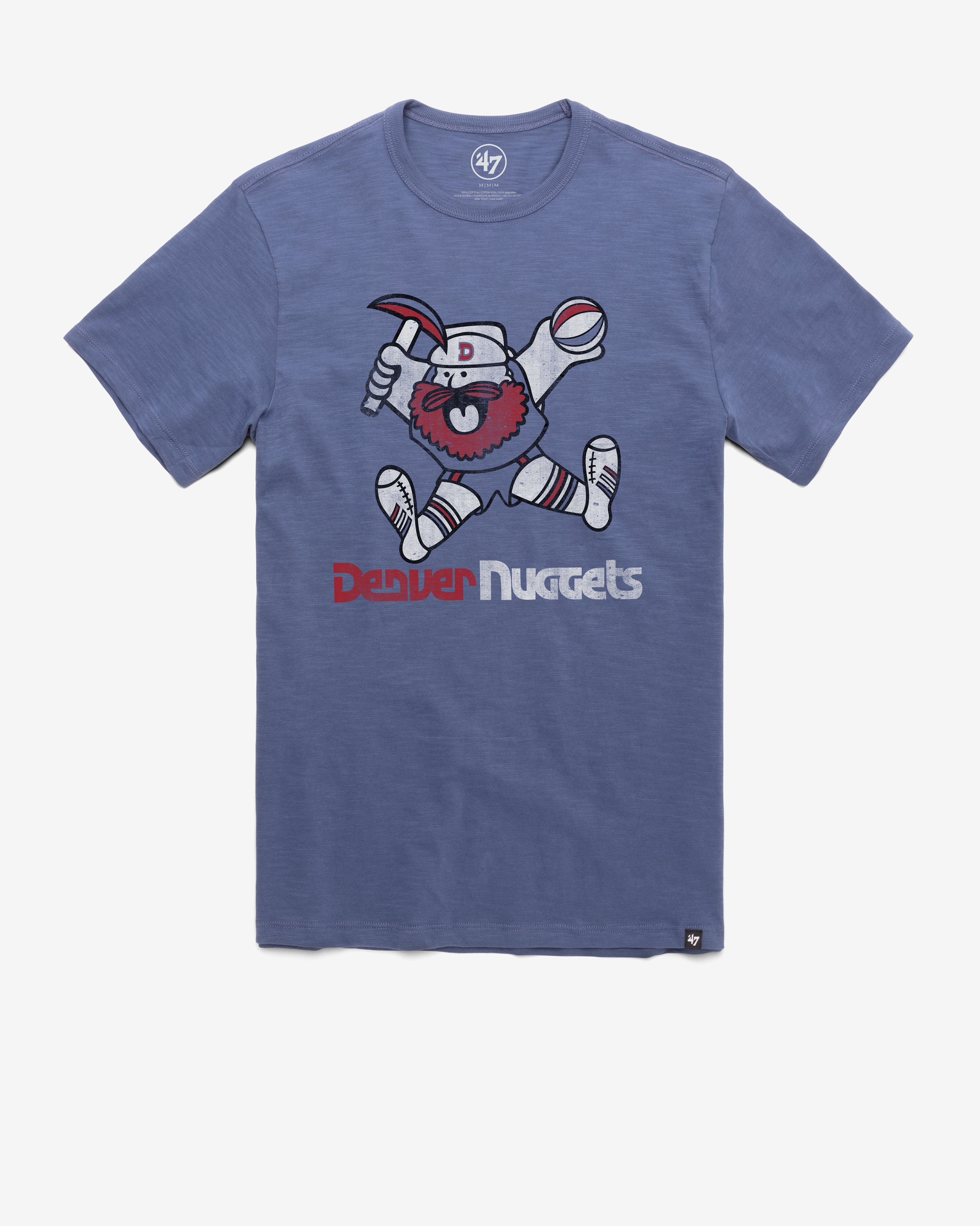 DENVER NUGGETS HARDWOOD CLASSICS GRIT '47 SCRUM TEE BLEACHER BLUE