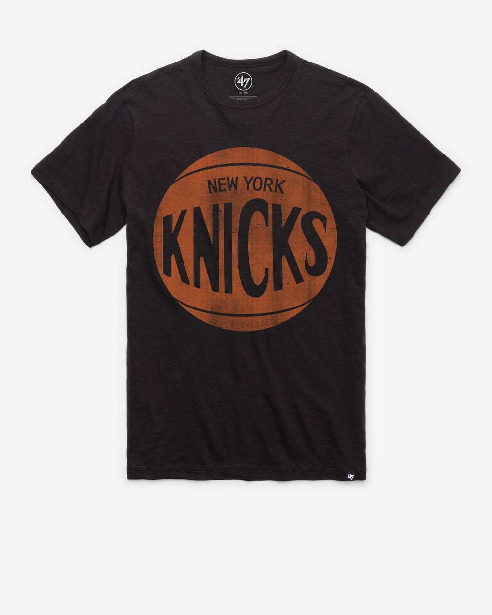 NEW YORK KNICKS HARDWOOD CLASSICS GRIT '47 SCRUM TEE JET BLACK