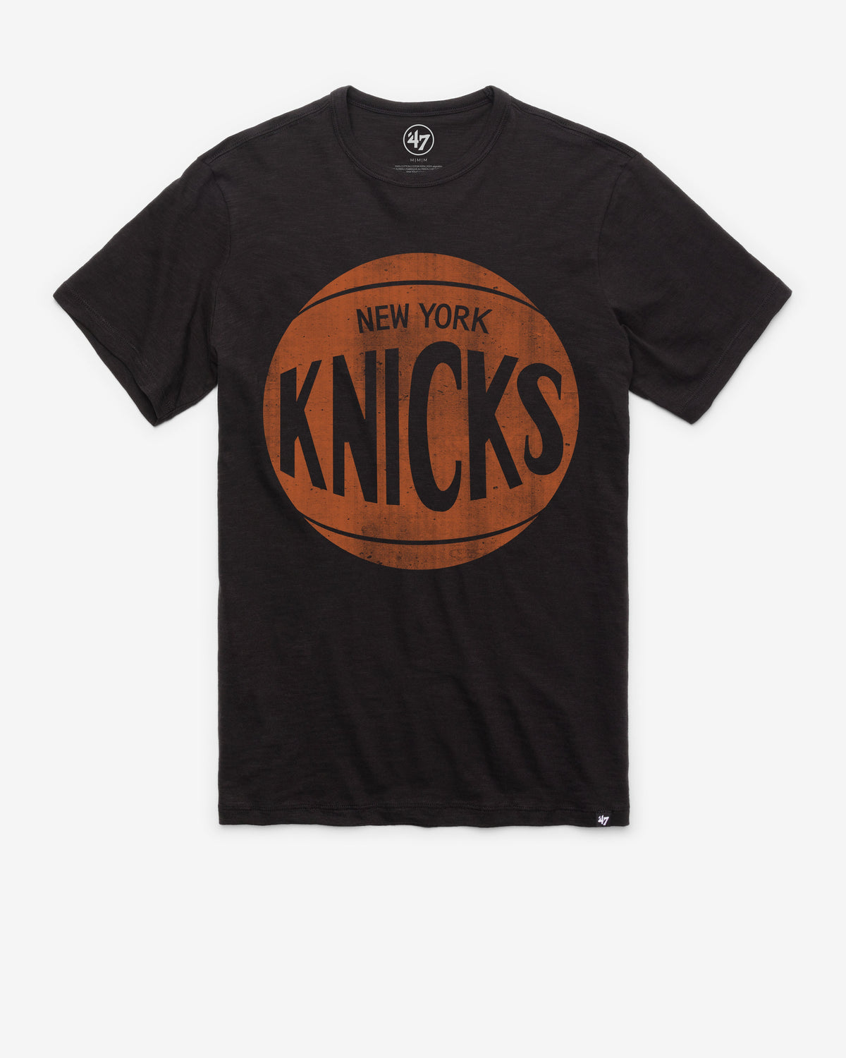 NEW YORK KNICKS HARDWOOD CLASSICS GRIT '47 SCRUM TEE JET BLACK