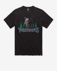 MINNESOTA TIMBERWOLVES HARDWOOD CLASSICS GRIT '47 SCRUM TEE JET BLACK