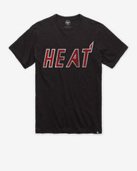 MIAMI HEAT HARDWOOD CLASSICS GRIT WORDMARK '47 SCRUM TEE JET BLACK