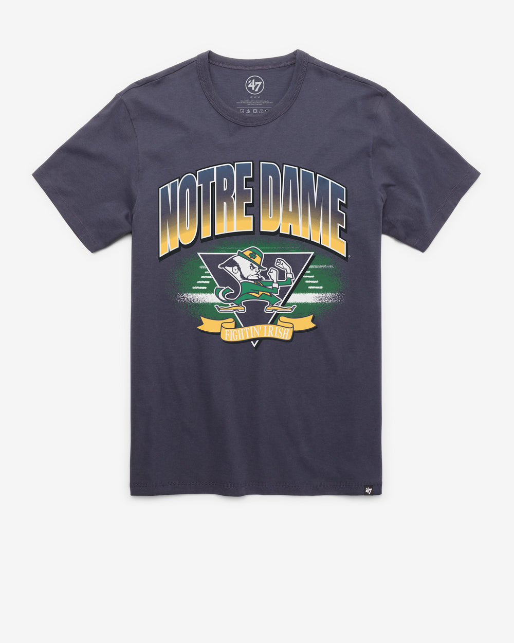 NOTRE DAME FIGHTIN IRISH ARENA FADE '47 FRANKLIN TEE ATLAS BLUE