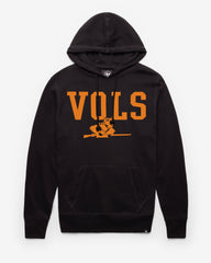 TENNESSEE VOLUNTEERS VINTAGE STRAIGHT BLOCK '47 HEADLINE HOOD JET BLACK