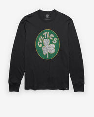 BOSTON CELTICS HARDWOOD CLASSICS PREMIER '47 FRANKLIN LONG SLEEVE TEE FLINT BLACK