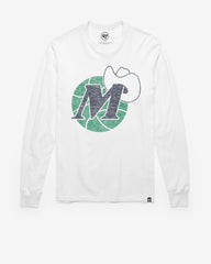 DALLAS MAVERICKS HARDWOOD CLASSICS PREMIER '47 FRANKLIN LONG SLEEVE TEE WHITE WASH