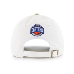 BOSTON CELTICS HARDWOOD CLASSICS WORN SCRIPT '47 CLEAN UP MF MID FIT WHITE