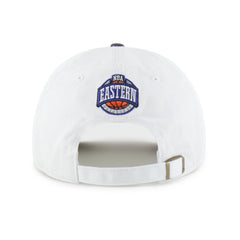 INDIANA PACERS HARDWOOD CLASSICS WORN SCRIPT '47 CLEAN UP MF MID FIT WHITE