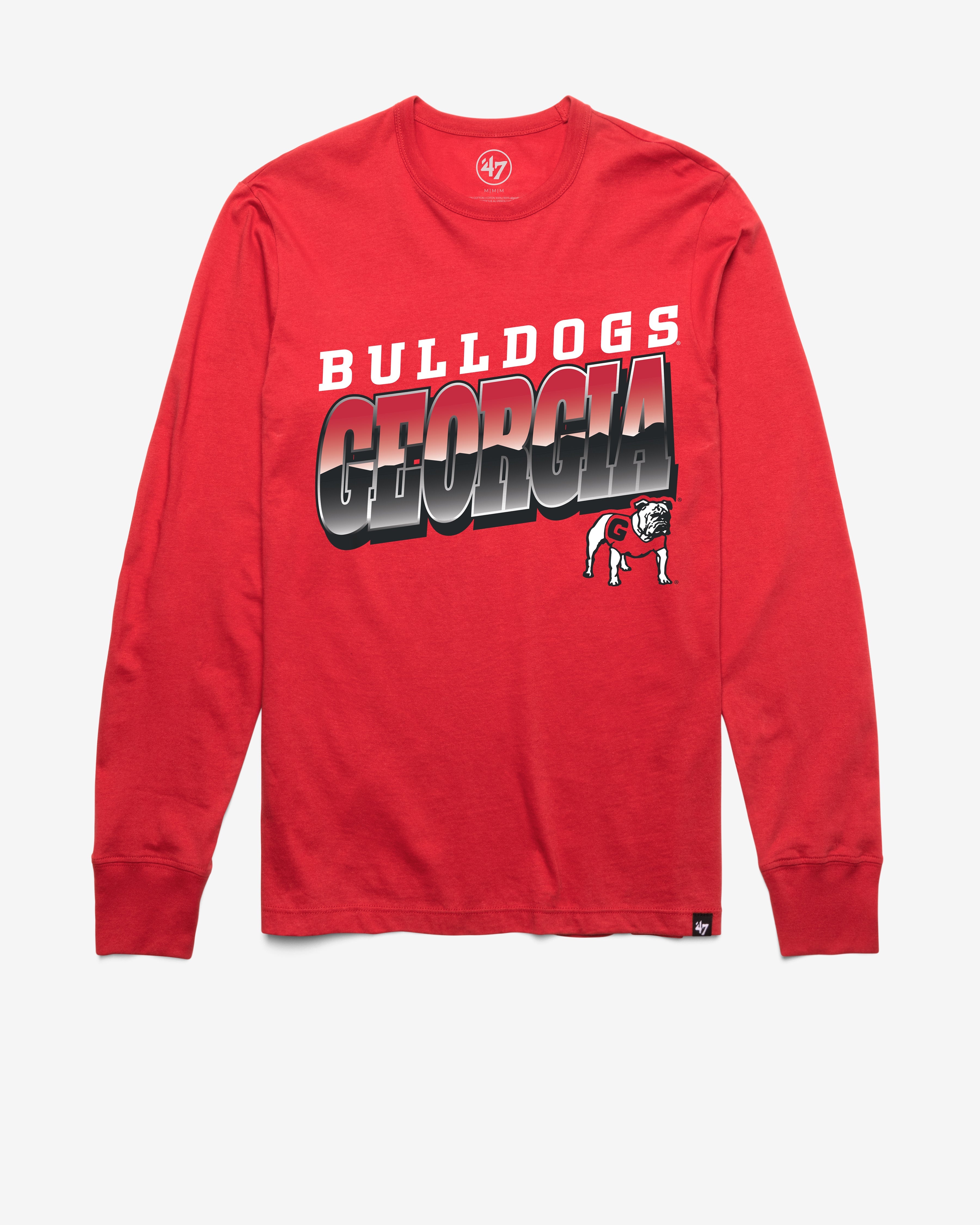 GEORGIA BULLDOGS POLISHED '47 FRANKLIN LONG SLEEVE TEE RACER RED