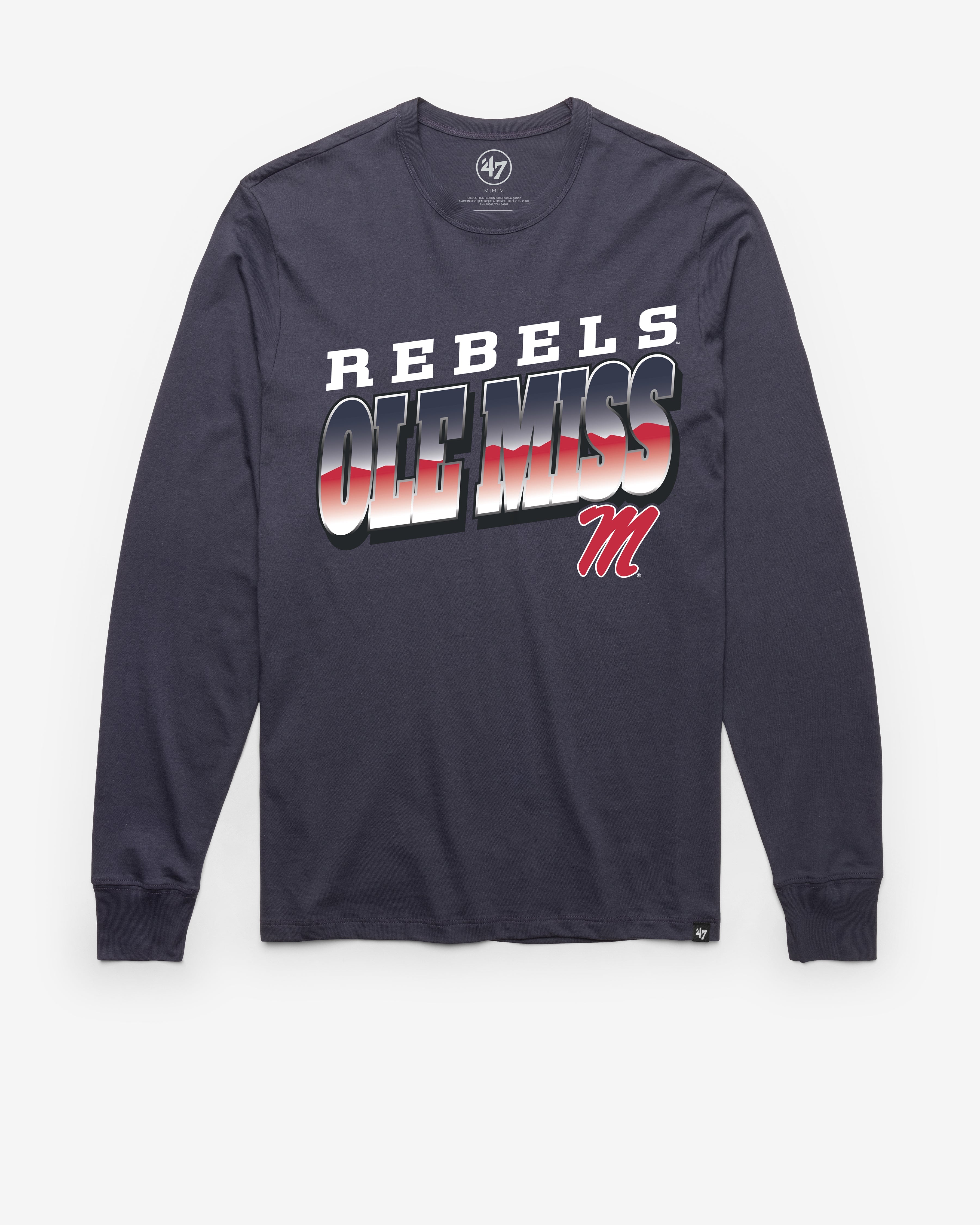 MISSISSIPPI REBELS POLISHED FRANKLIN LS MEN ATLAS BLUE