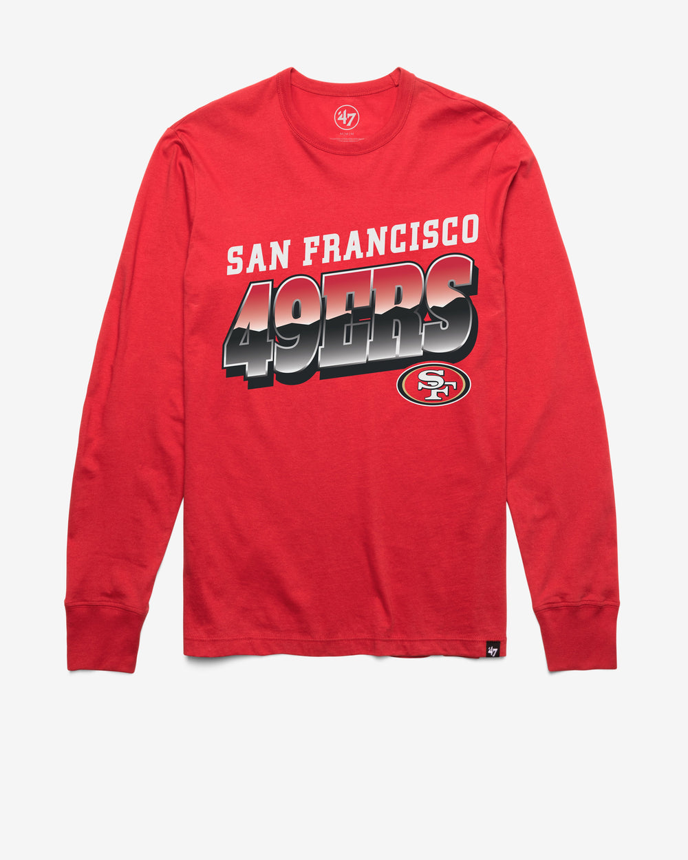 SAN FRANCISCO 49ERS POLISHED '47 FRANKLIN LONG SLEEVE TEE RACER RED
