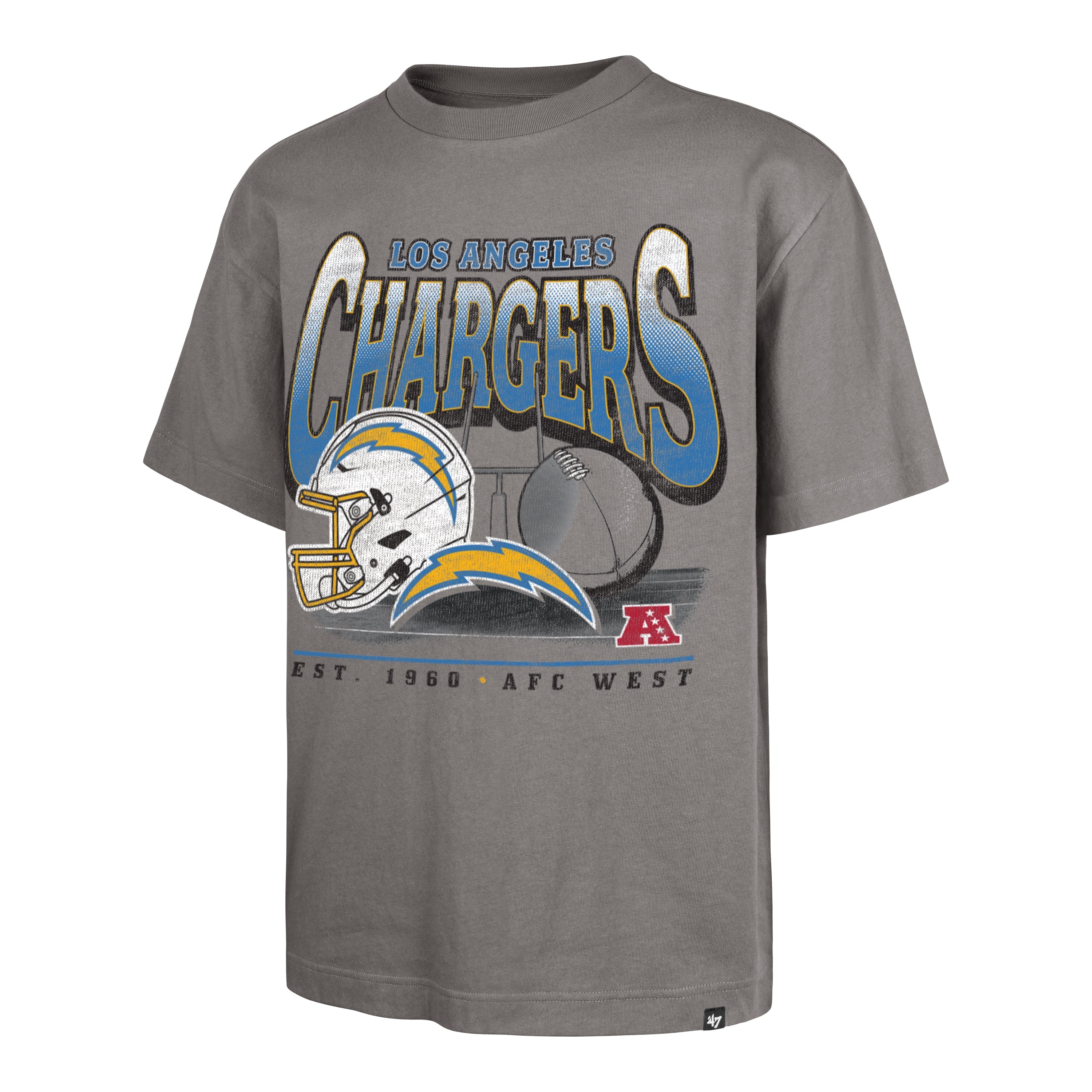 LOS ANGELES CHARGERS REGIONAL '47 FOUNDATION TEE WOLF GREY