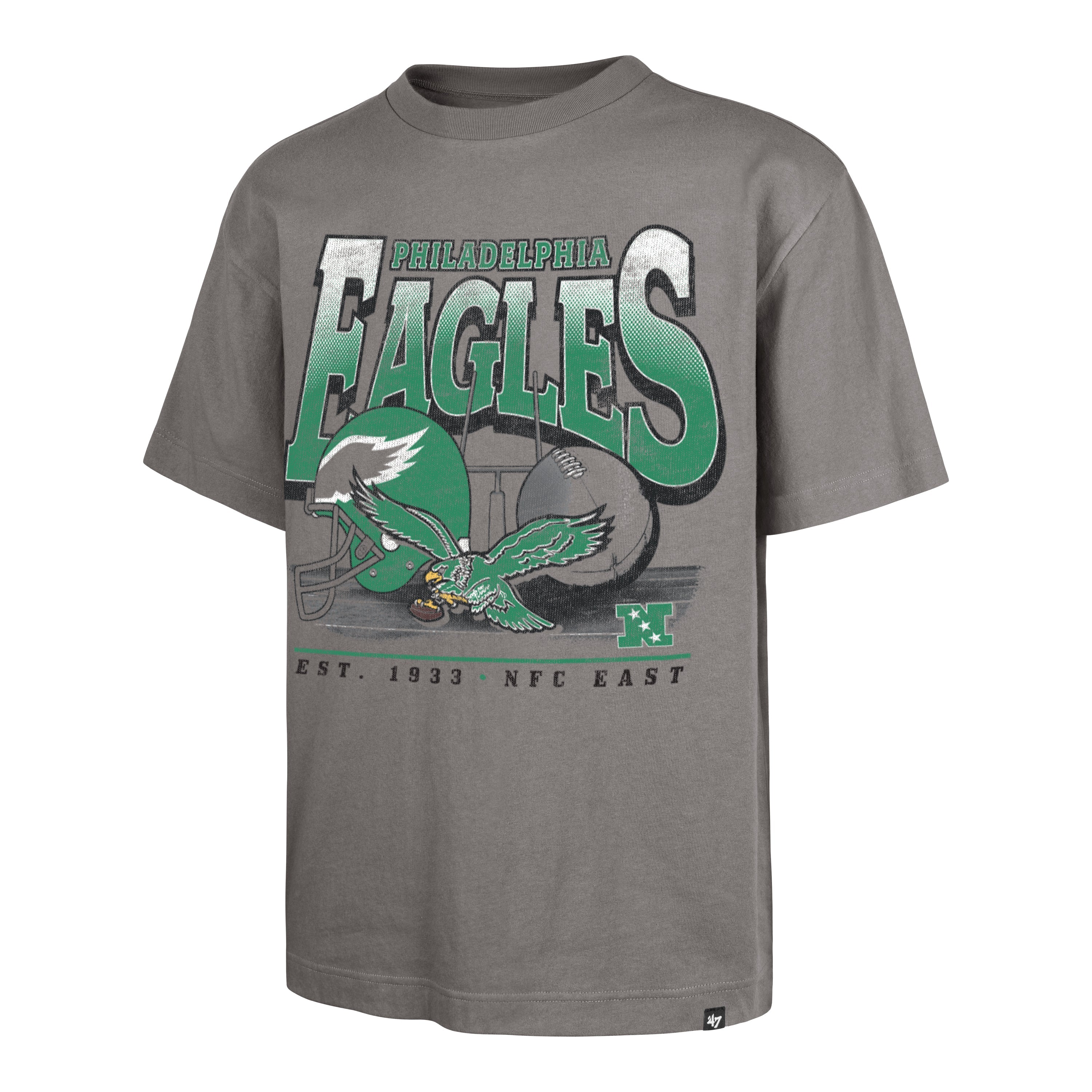 PHILADELPHIA EAGLES HISTORIC REGIONAL '47 FOUNDATION TEE WOLF GREY