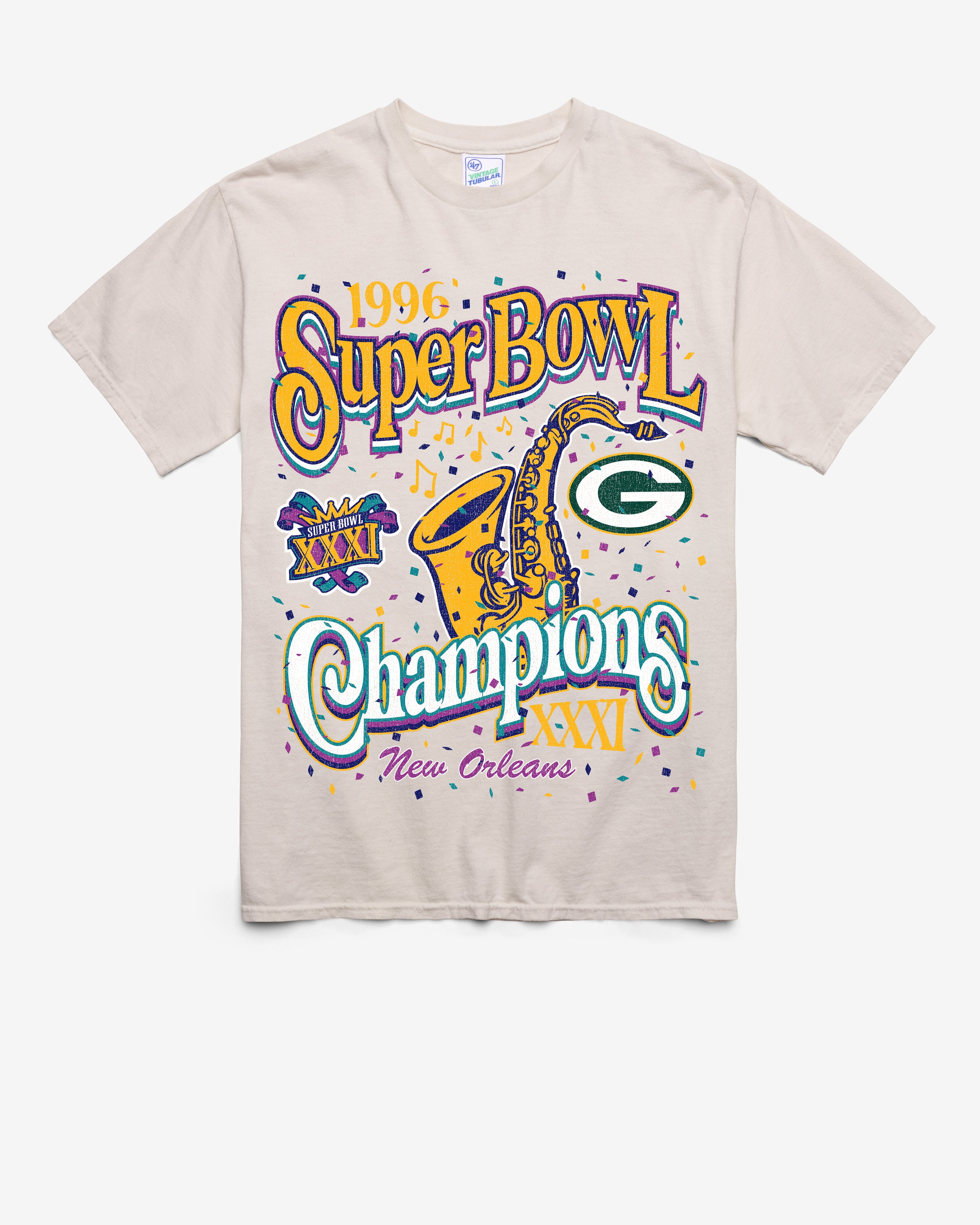 GREEN BAY PACKERS GRIDIRON LOCKER VINTAGE '47 TUBULAR TEE DUNE