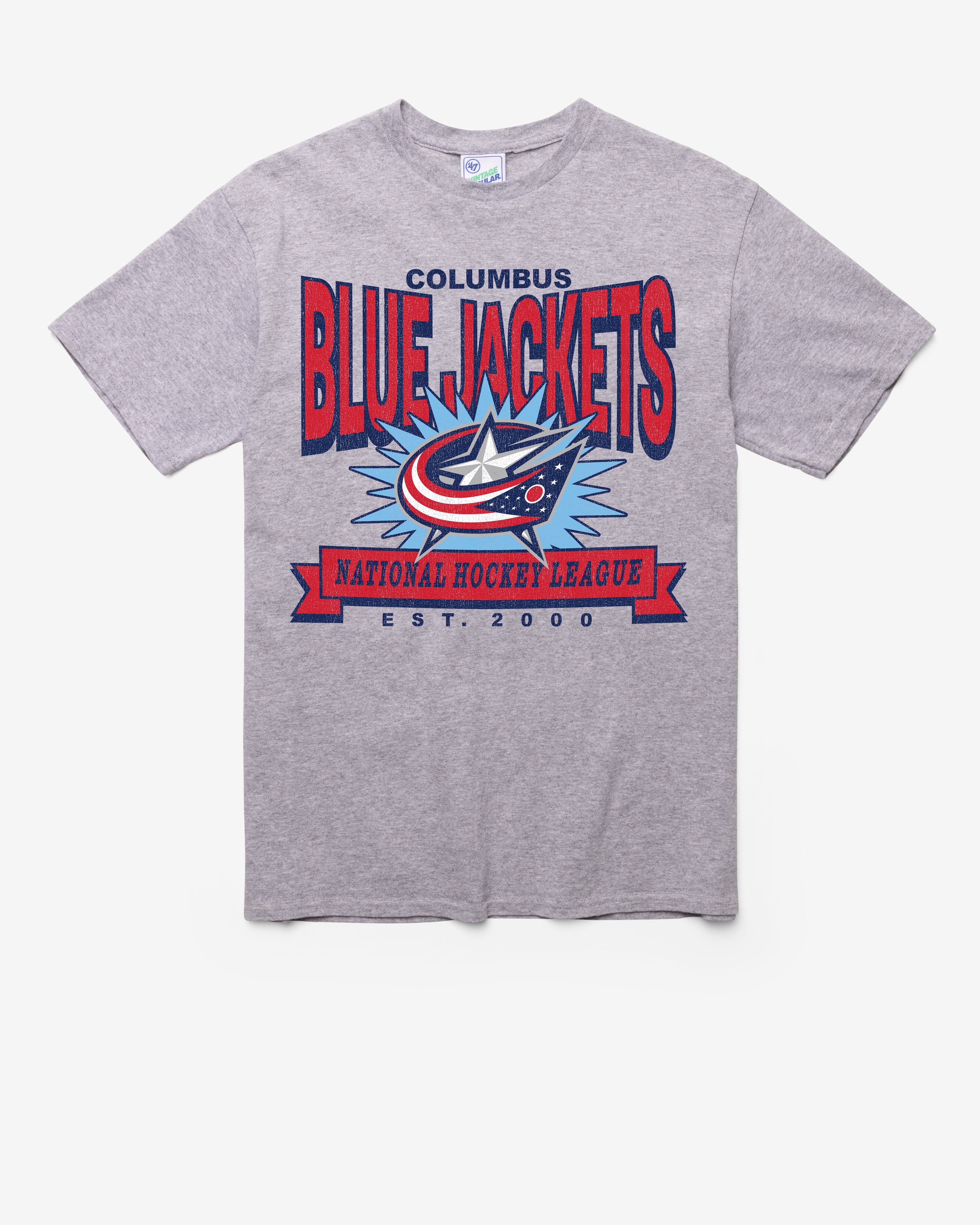 COLUMBUS BLUE JACKETS TWELVE SIX VINTAGE '47 TUBULAR TEE DT ATHLETIC HEATHER