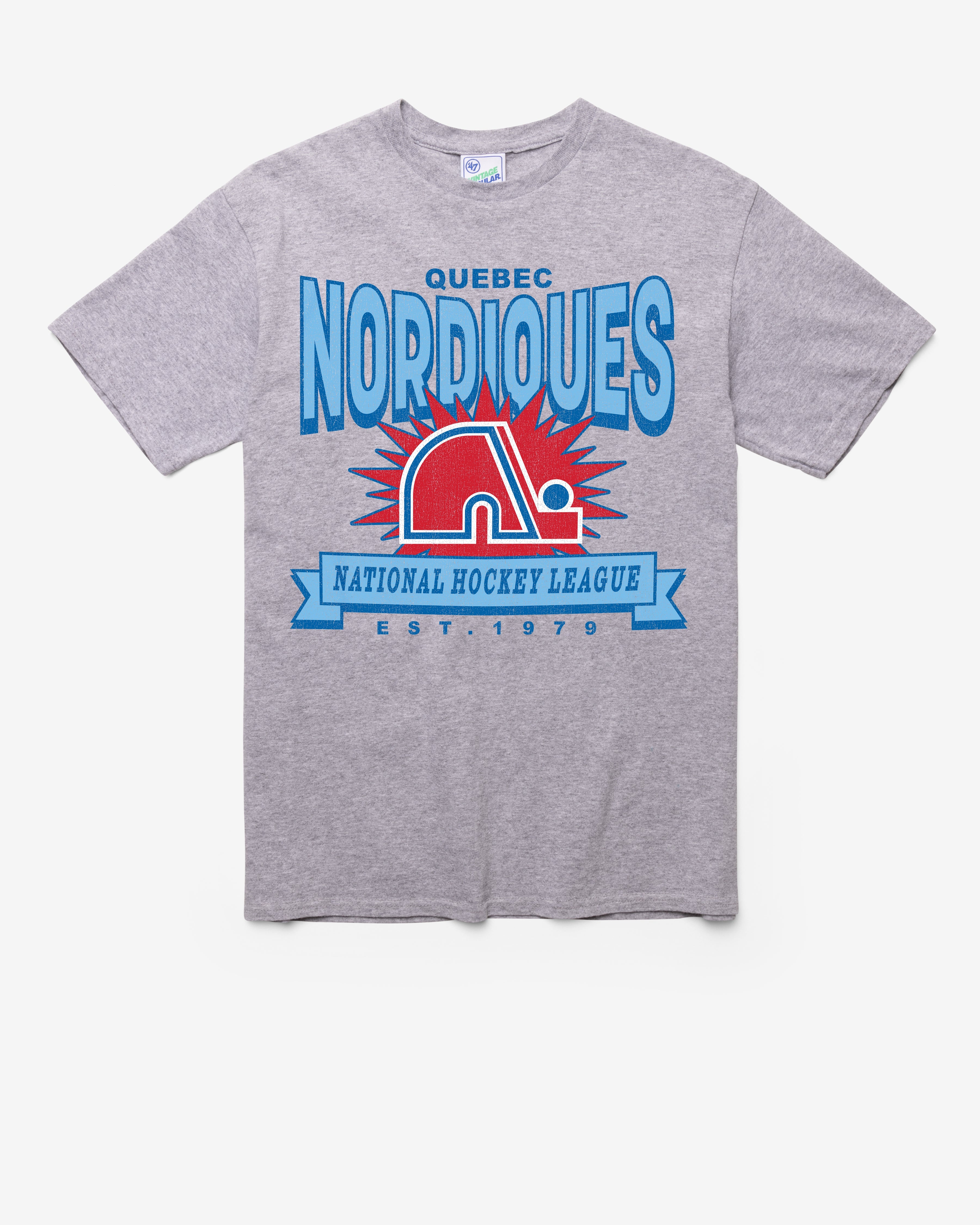 QUEBEC NORDIQUES TWELVE SIX VINTAGE '47 TUBULAR TEE DT ATHLETIC HEATHER