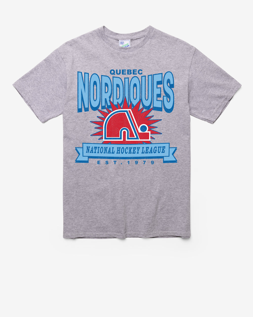 QUEBEC NORDIQUES TWELVE SIX VINTAGE '47 TUBULAR TEE DT ATHLETIC HEATHER