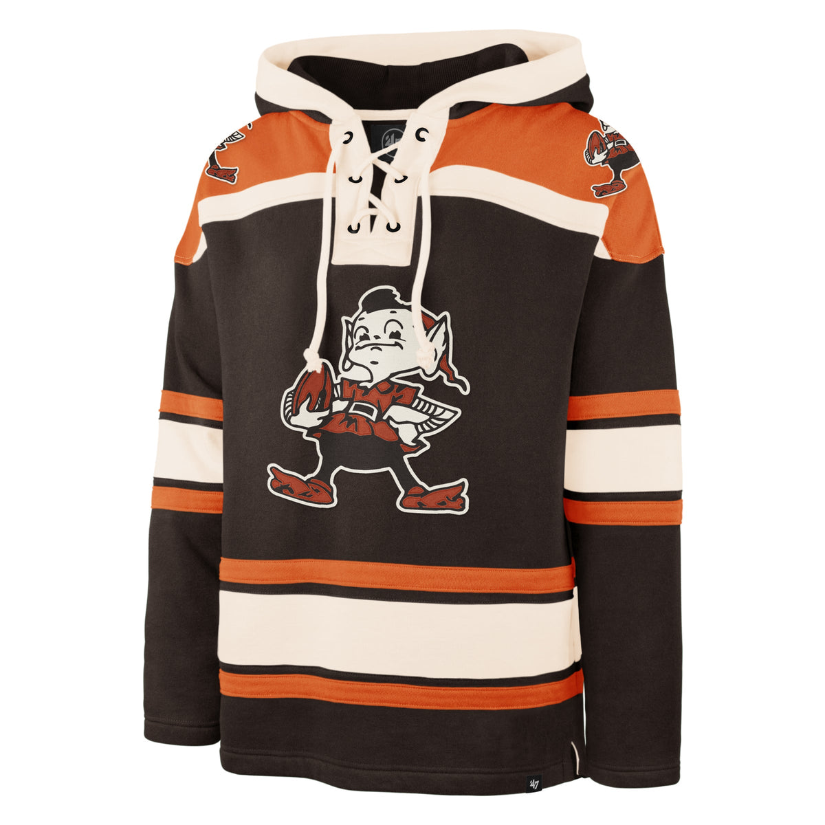 CLEVELAND BROWNS HISTORIC SUPERIOR '47 LACER HOOD BROWN