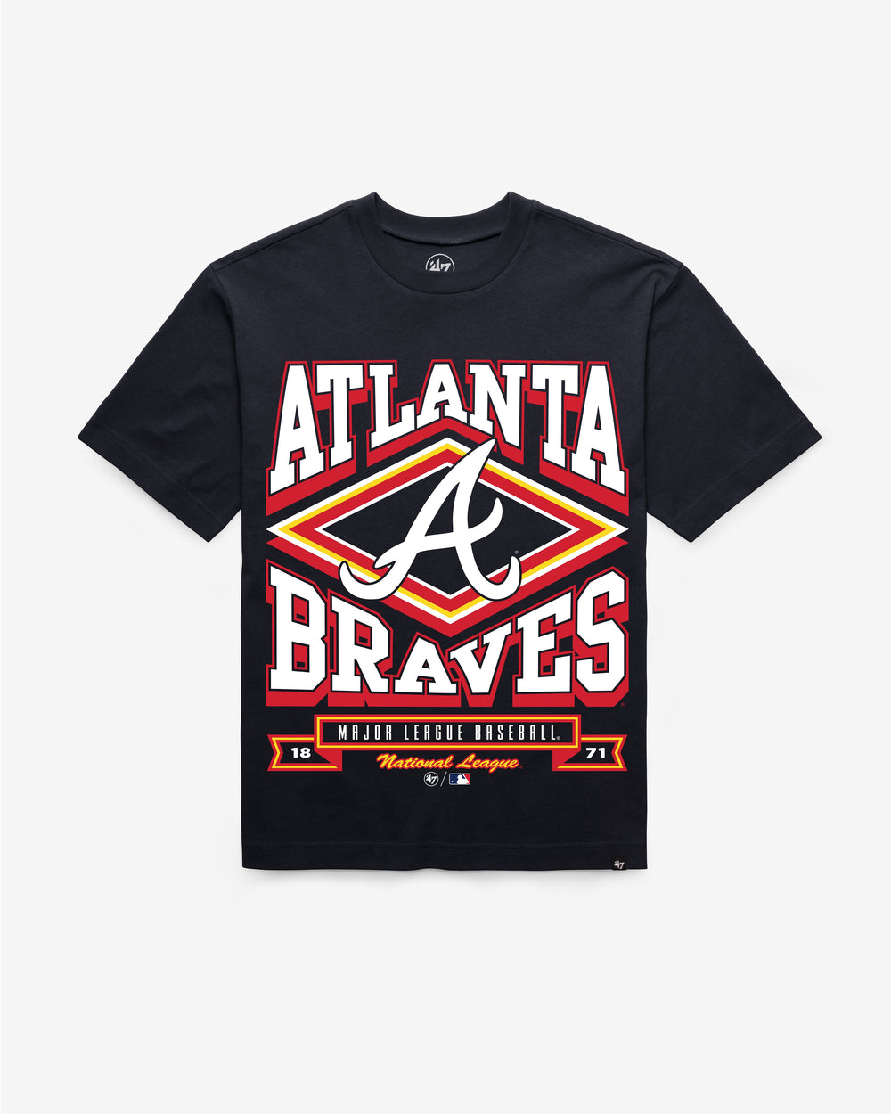 ATLANTA BRAVES HEATER '47 FOUNDATION TEE NAVY