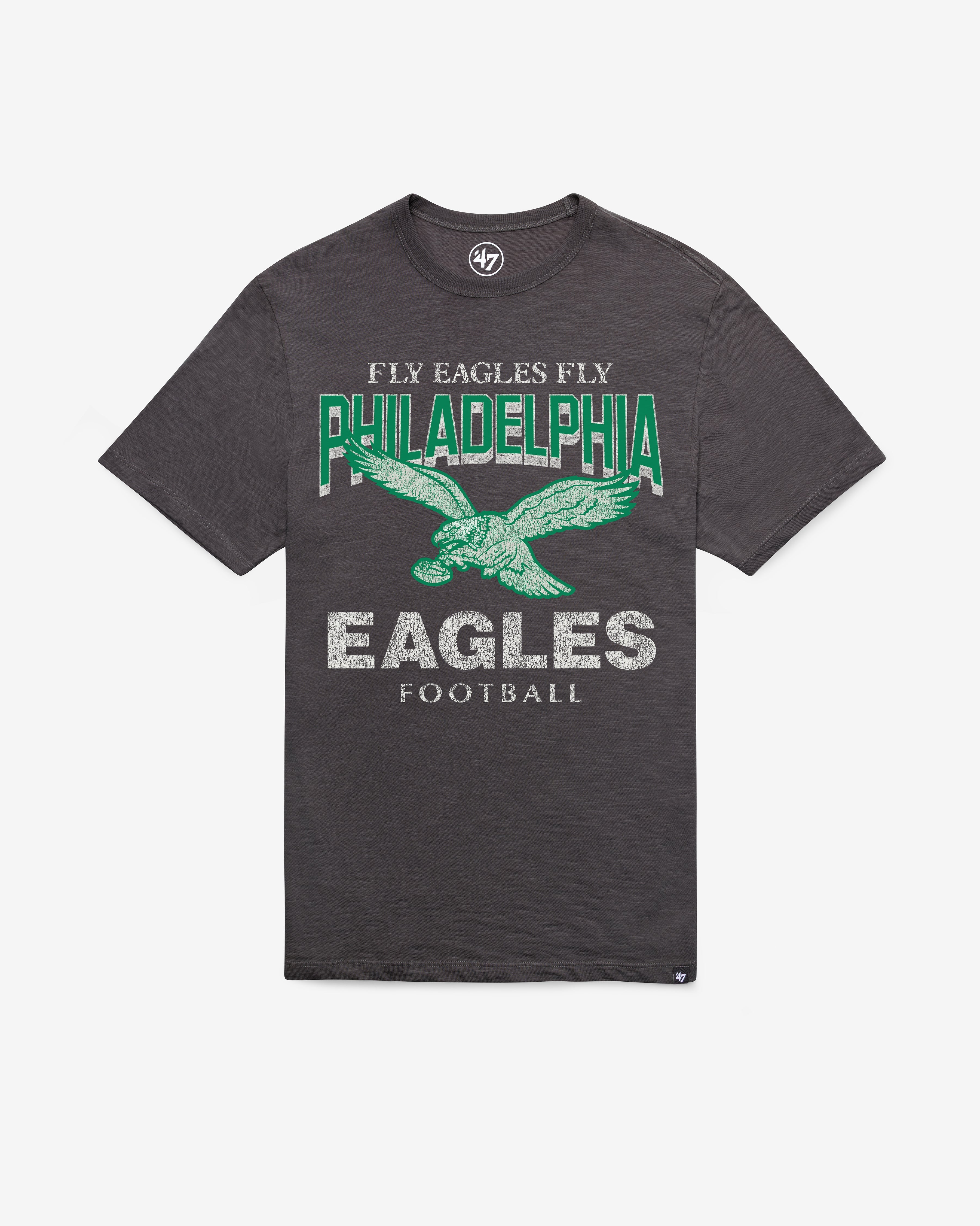PHILADELPHIA EAGLES HISTORIC HEAD ON '47 SCRUM TEE CHARCOAL