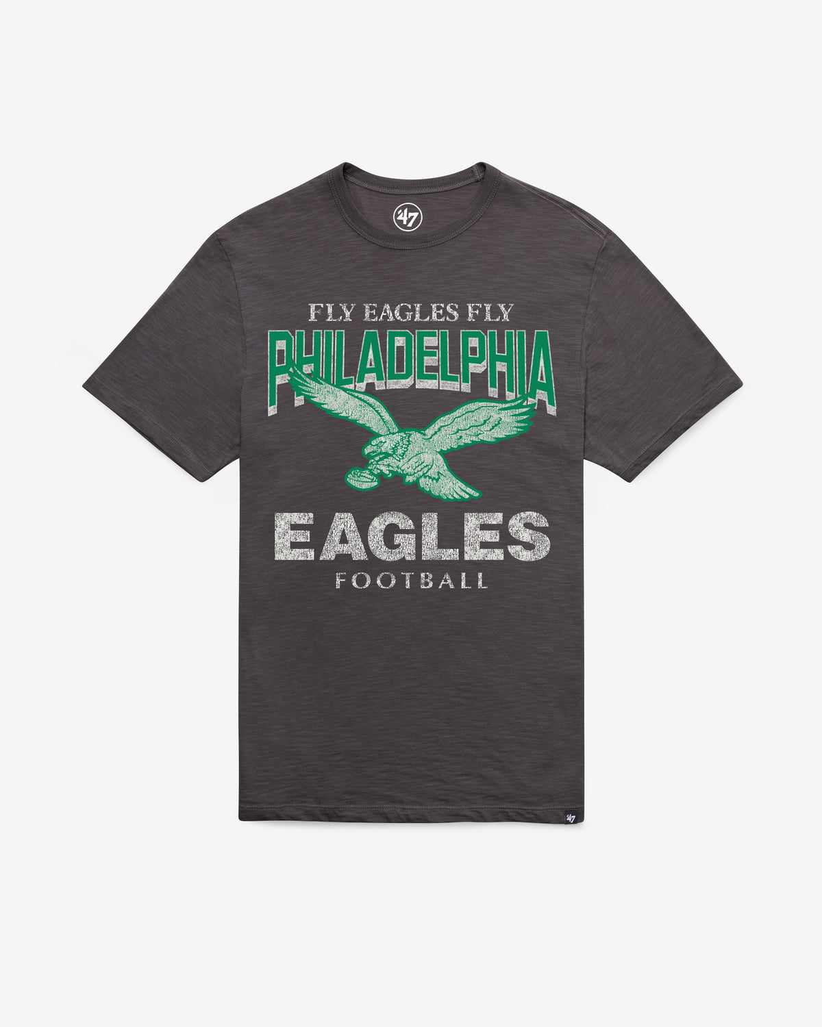 PHILADELPHIA EAGLES HISTORIC HEAD ON '47 SCRUM TEE CHARCOAL