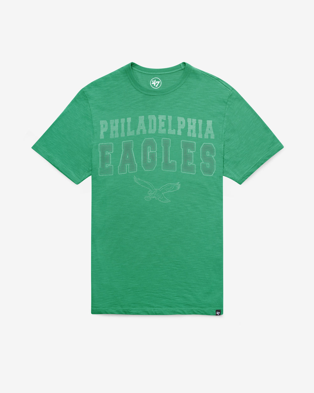 PHILADELPHIA EAGLES HISTORIC STADIUM WAVE '47 SCRUM TEE KELLY