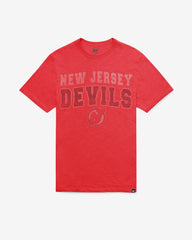 NEW JERSEY DEVILS STADIUM WAVE '47 SCRUM TEE RESCUE RED