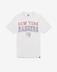 NEW YORK RANGERS STADIUM WAVE '47 SCRUM TEE WHITE WASH