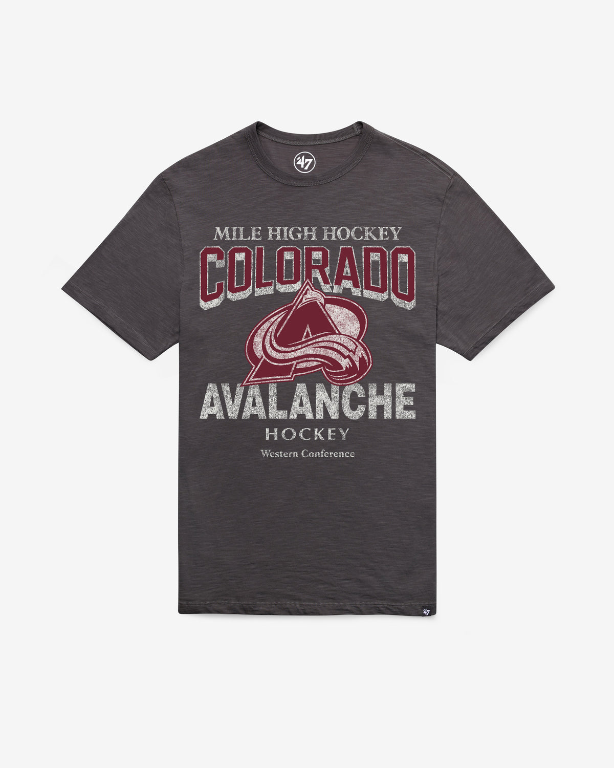 COLORADO AVALANCHE HEAD ON '47 SCRUM TEE CHARCOAL