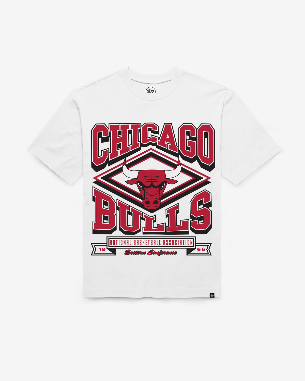 CHICAGO BULLS HEATER '47 FOUNDATION TEE WHITE