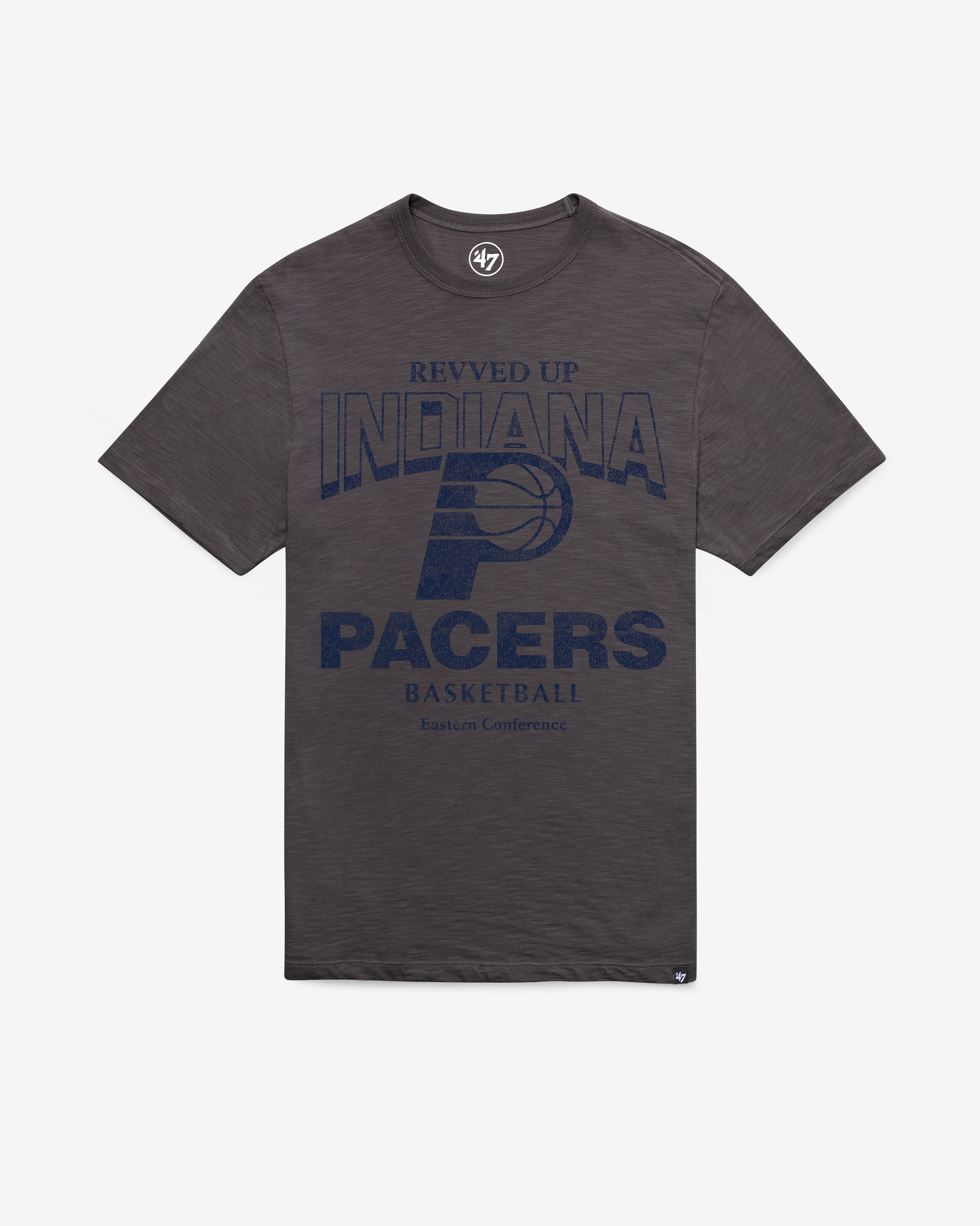 INDIANA PACERS HEAD ON '47 SCRUM TEE CHARCOAL