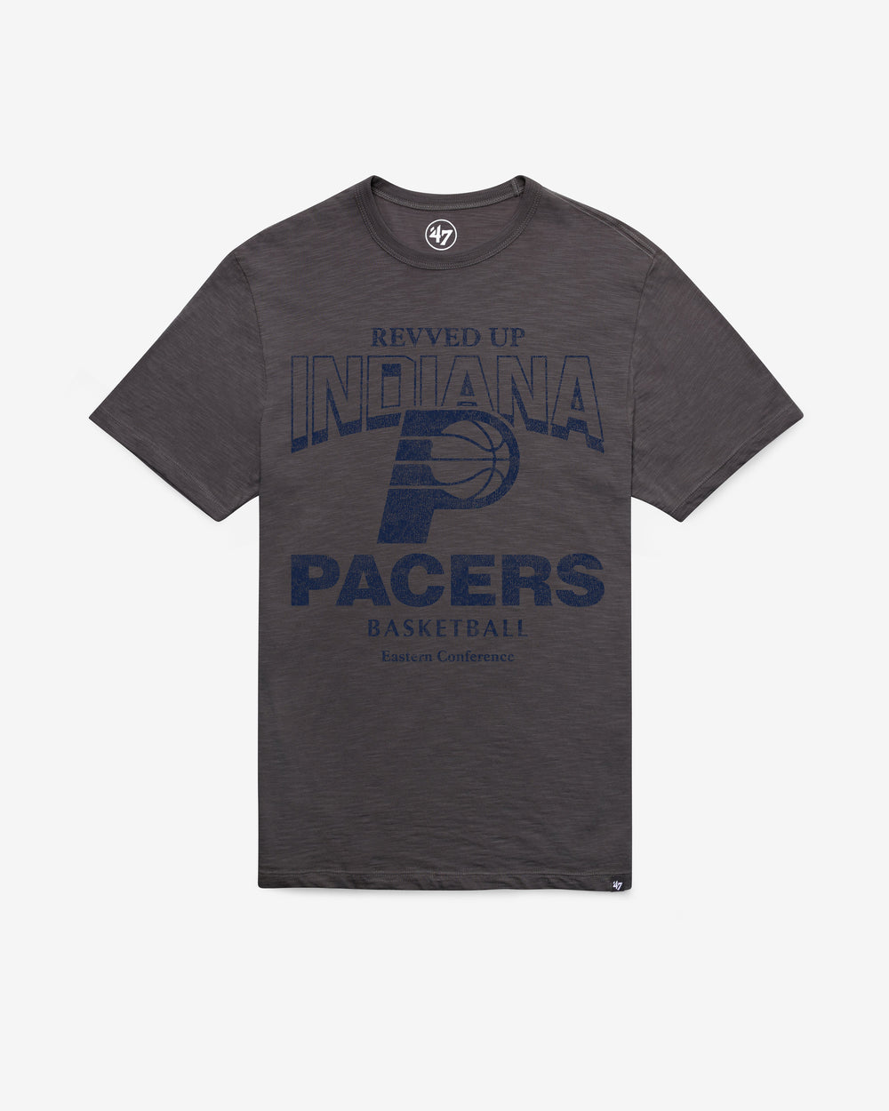 INDIANA PACERS HEAD ON '47 SCRUM TEE CHARCOAL