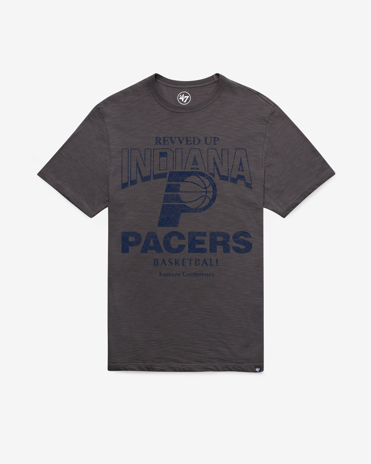 INDIANA PACERS HEAD ON '47 SCRUM TEE CHARCOAL