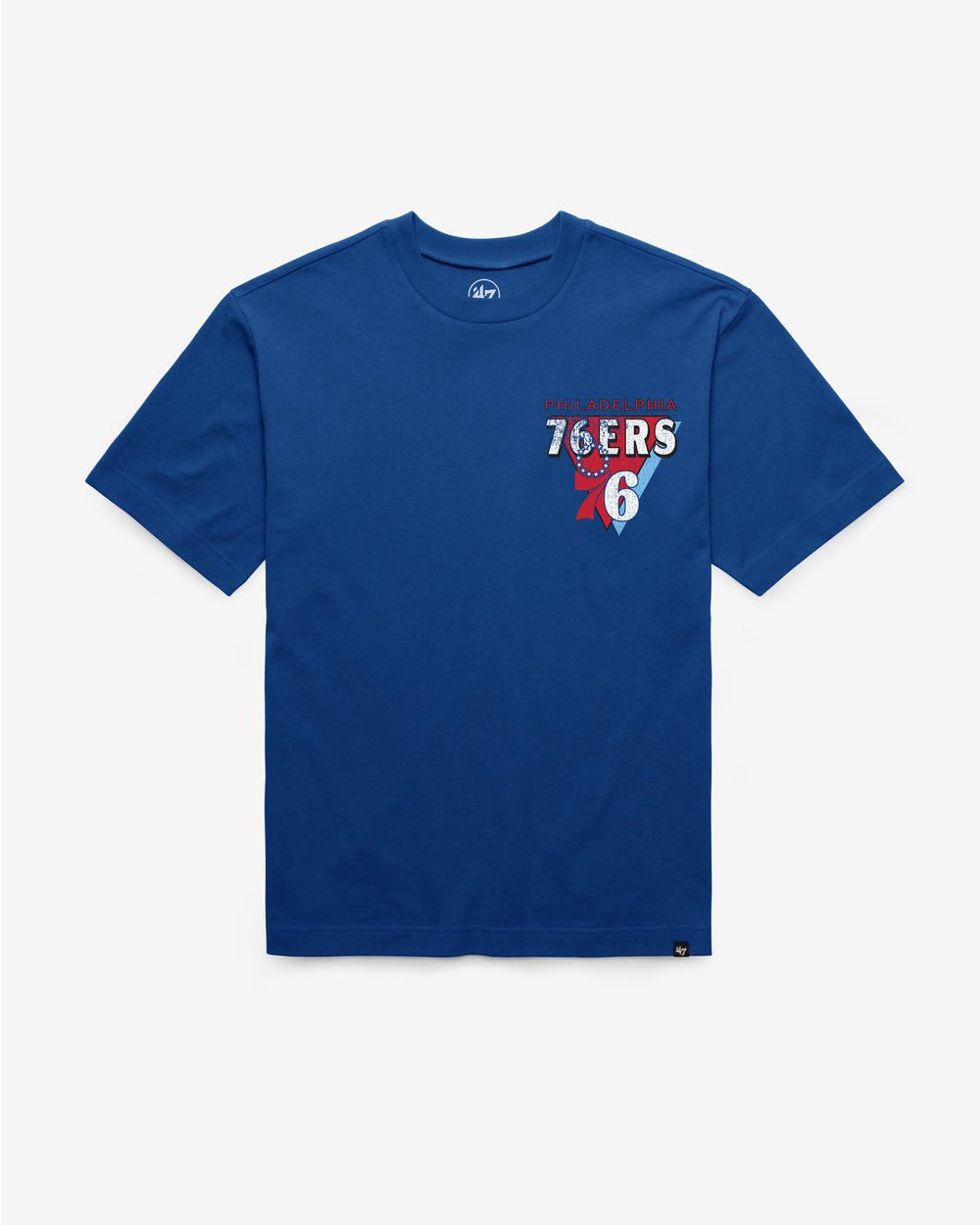 PHILADELPHIA 76ERS UNDER BAR '47 FOUNDATION TEE ROYAL
