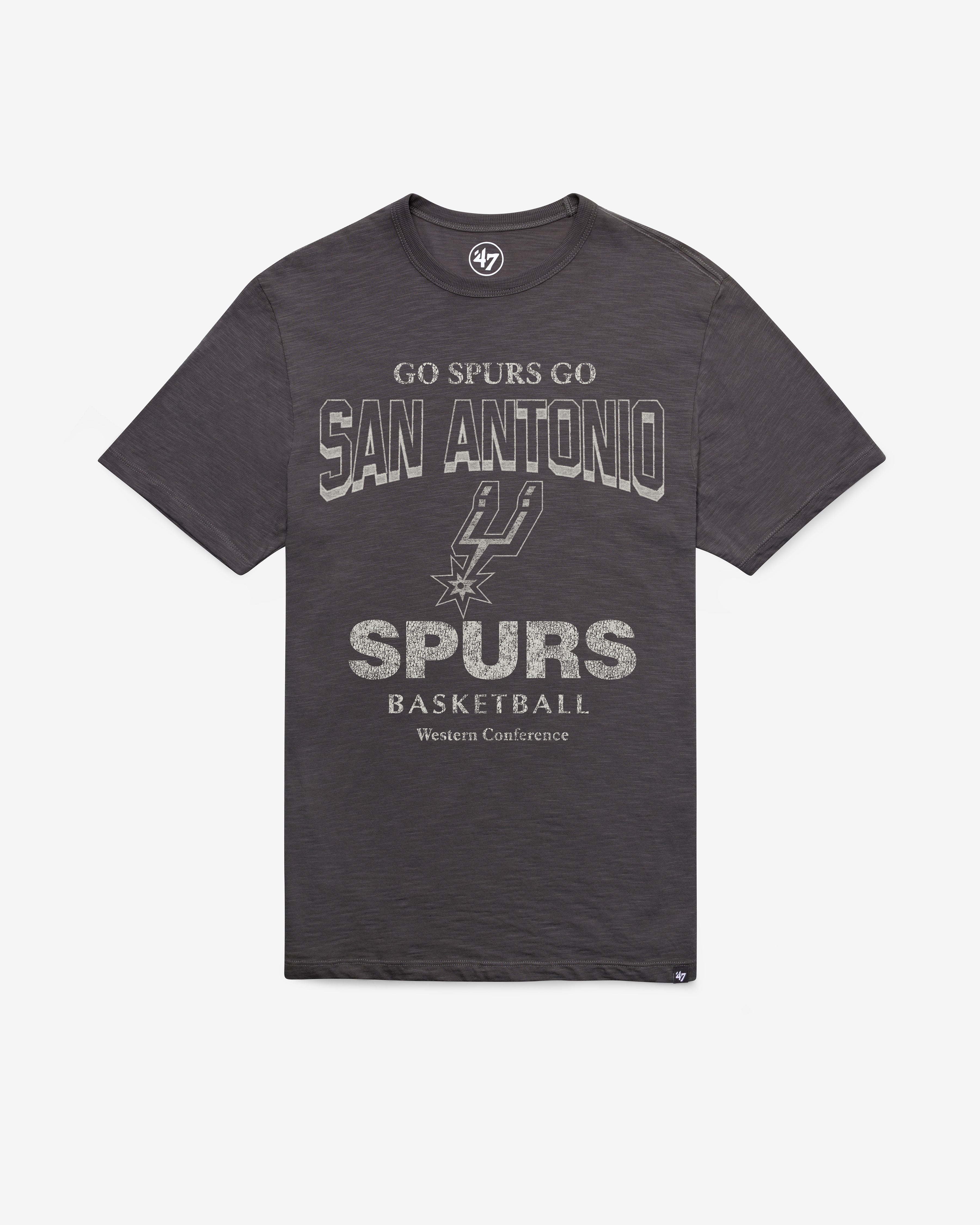 SAN ANTONIO SPURS HEAD ON '47 SCRUM TEE CHARCOAL