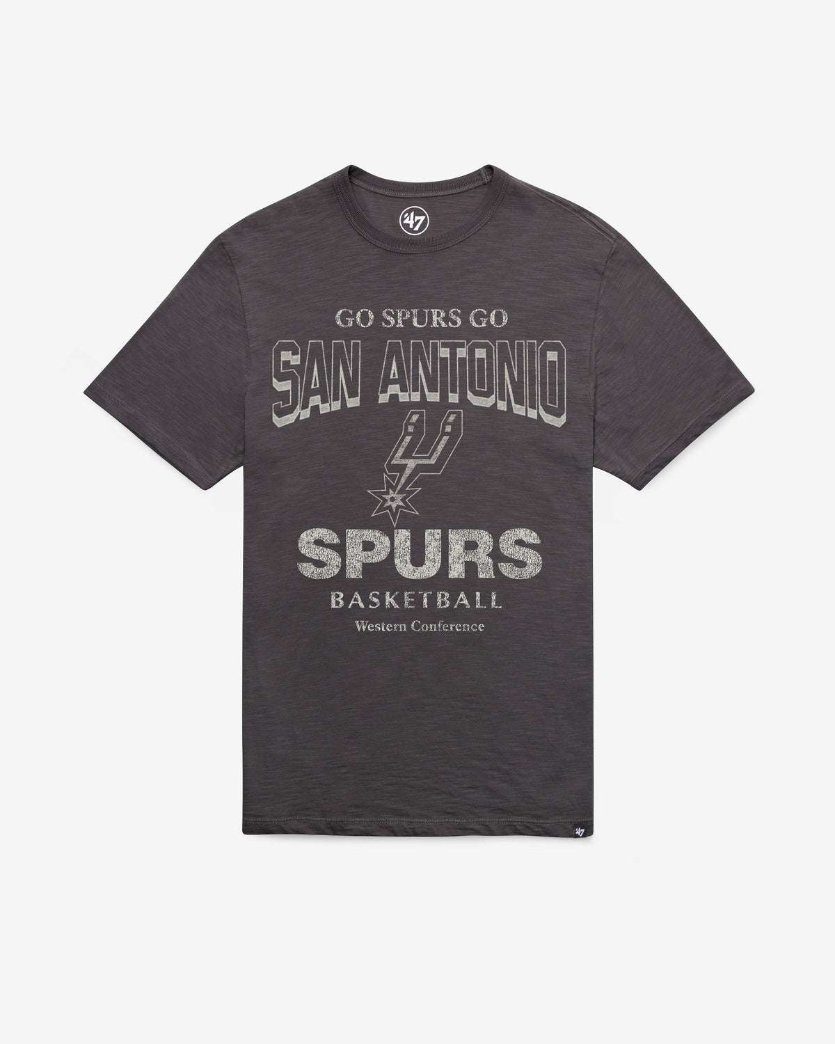 SAN ANTONIO SPURS HEAD ON '47 SCRUM TEE CHARCOAL