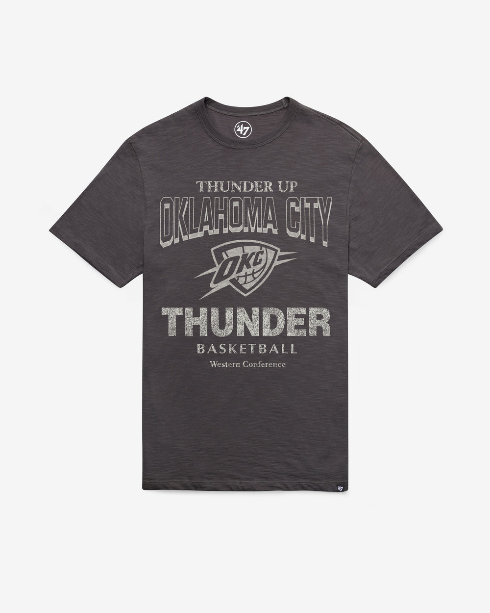 OKLAHOMA CITY THUNDER HEAD ON '47 SCRUM TEE CHARCOAL