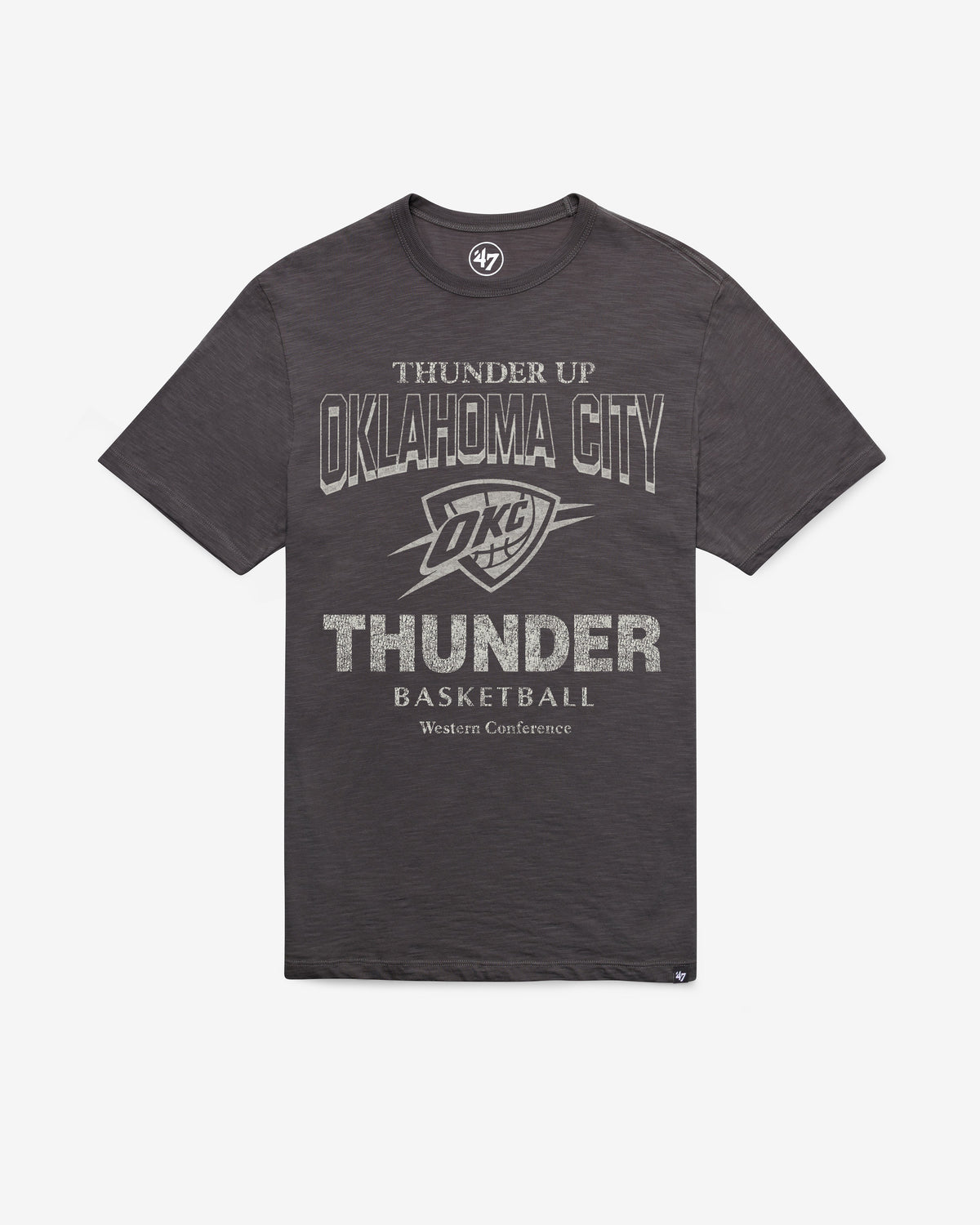 OKLAHOMA CITY THUNDER HEAD ON '47 SCRUM TEE CHARCOAL