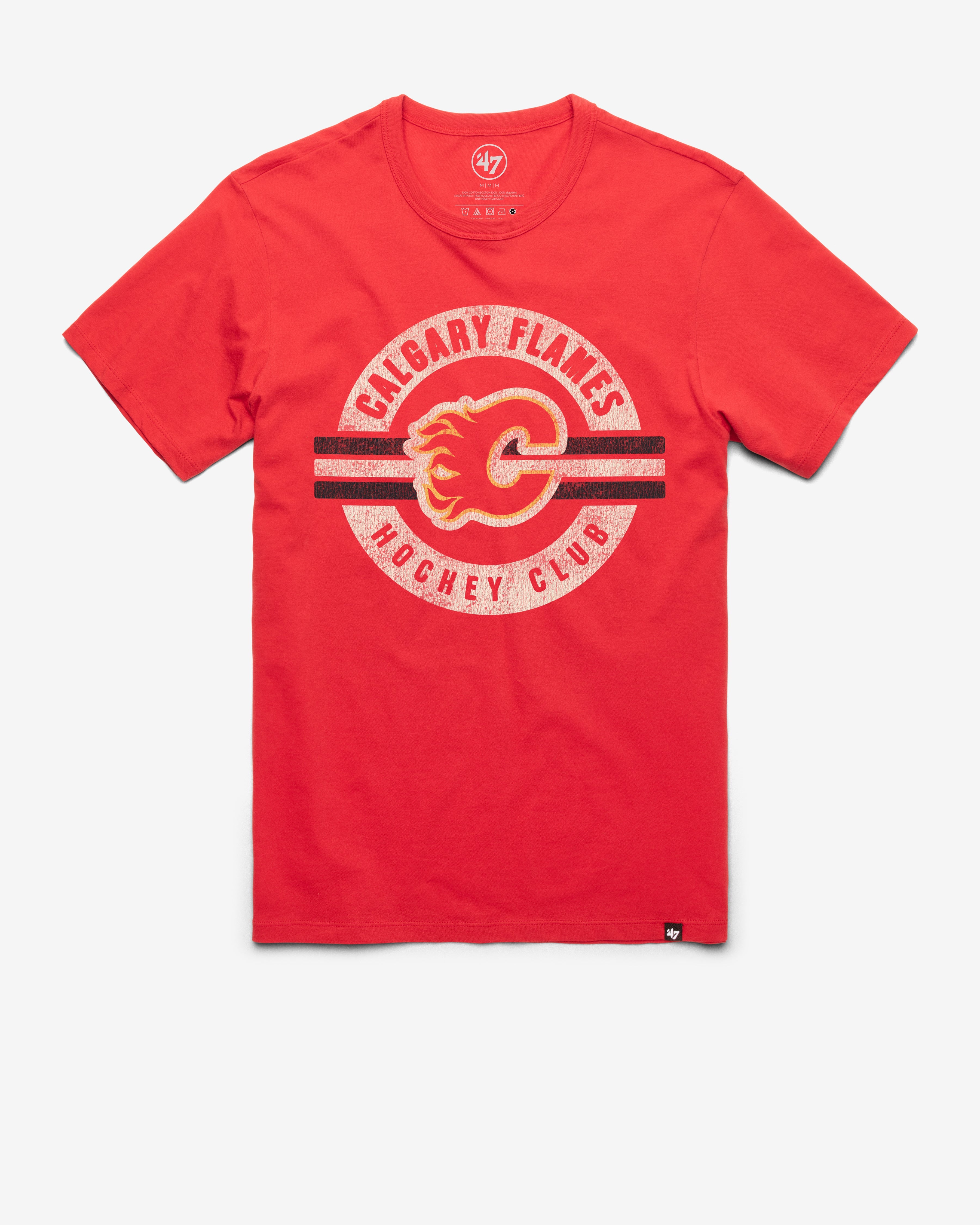 CALGARY FLAMES SURROUND '47 FRANKLIN TEE RACER RED
