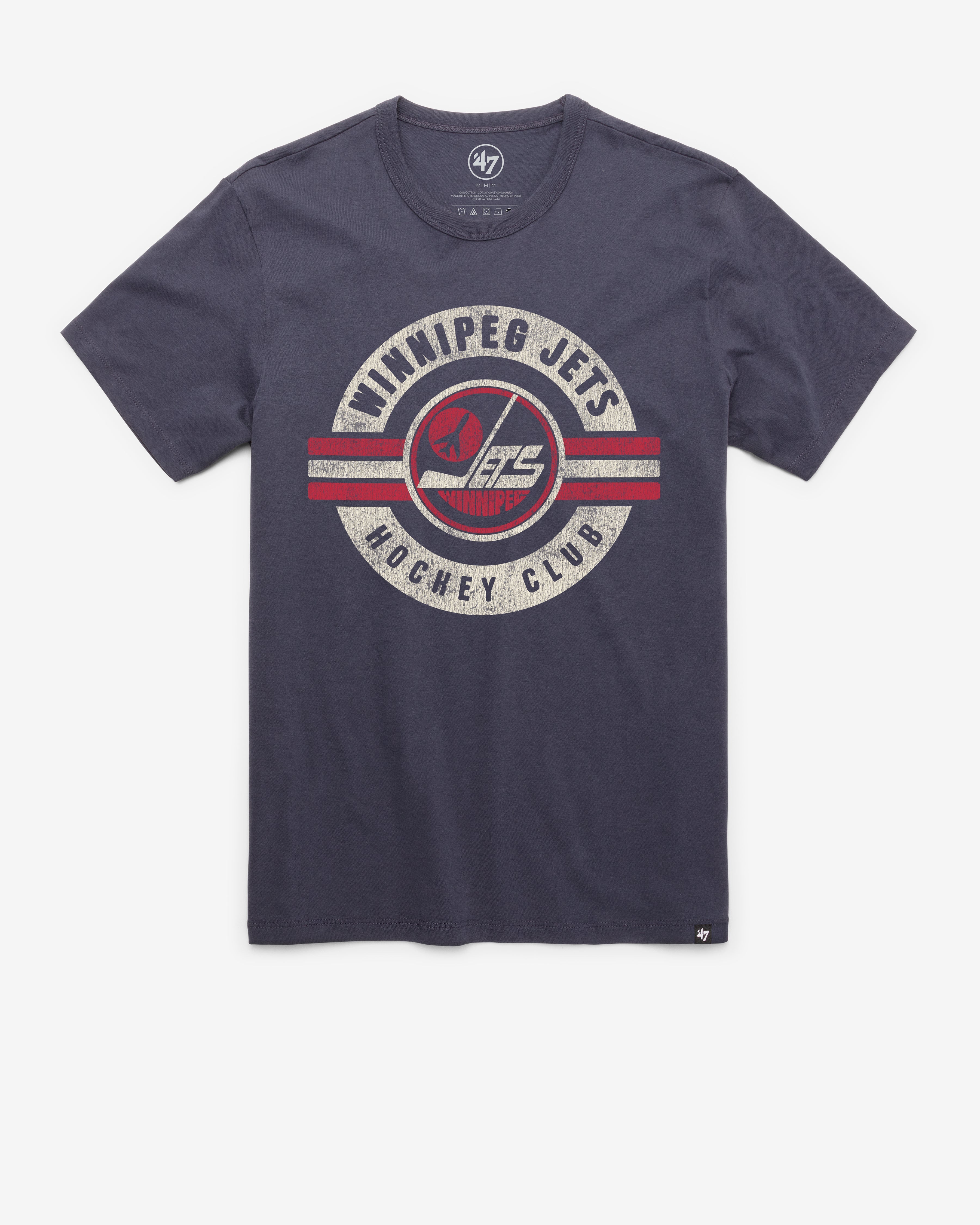 WINNIPEG JETS VINTAGE SURROUND '47 FRANKLIN TEE ATLAS BLUE