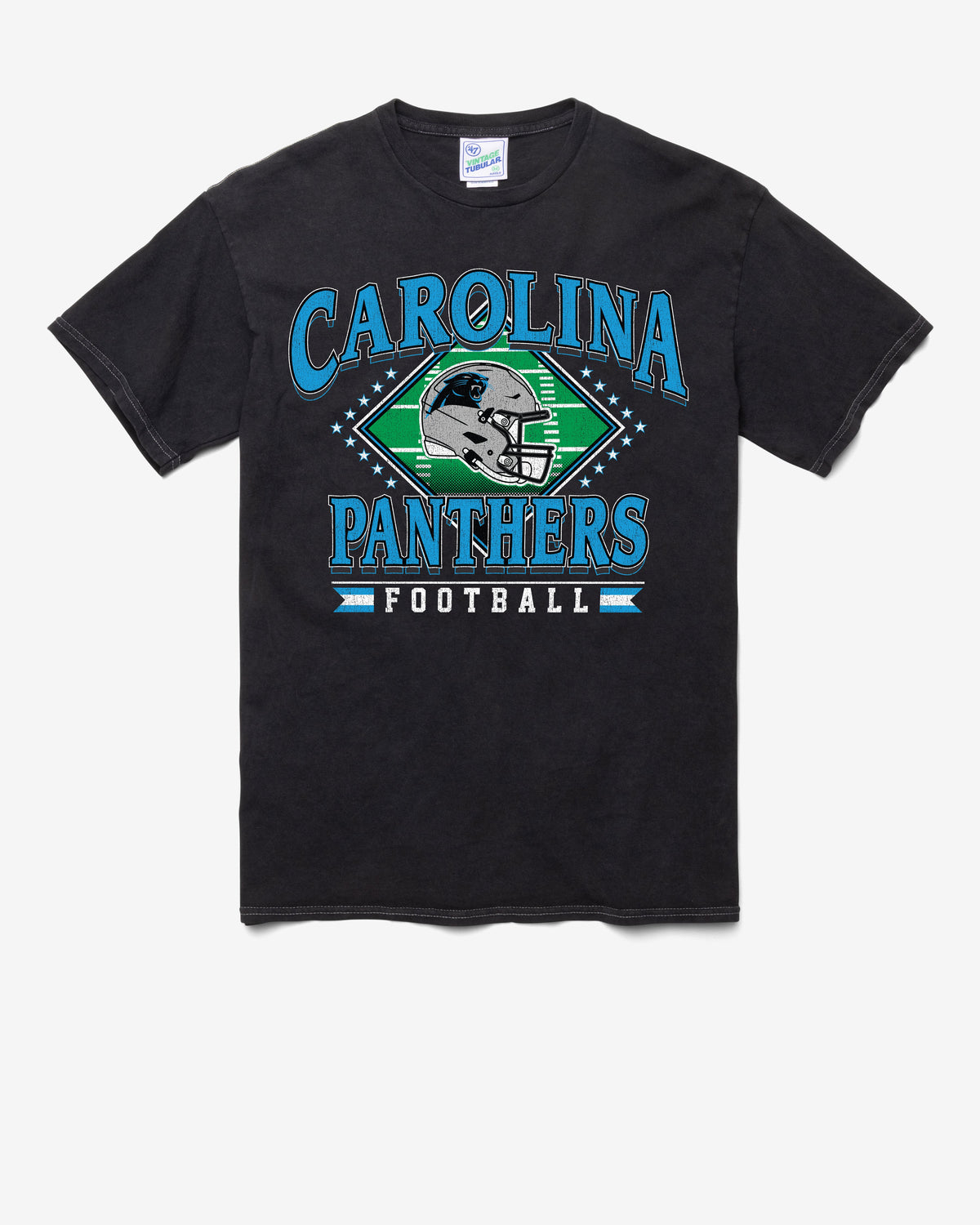CAROLINA PANTHERS FIELD PASS VINTAGE '47 TUBULAR TEE DT BLACK