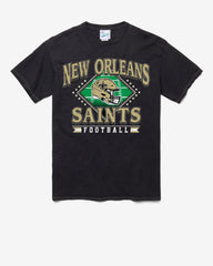 NEW ORLEANS SAINTS FIELD PASS VINTAGE '47 TUBULAR TEE DT BLACK