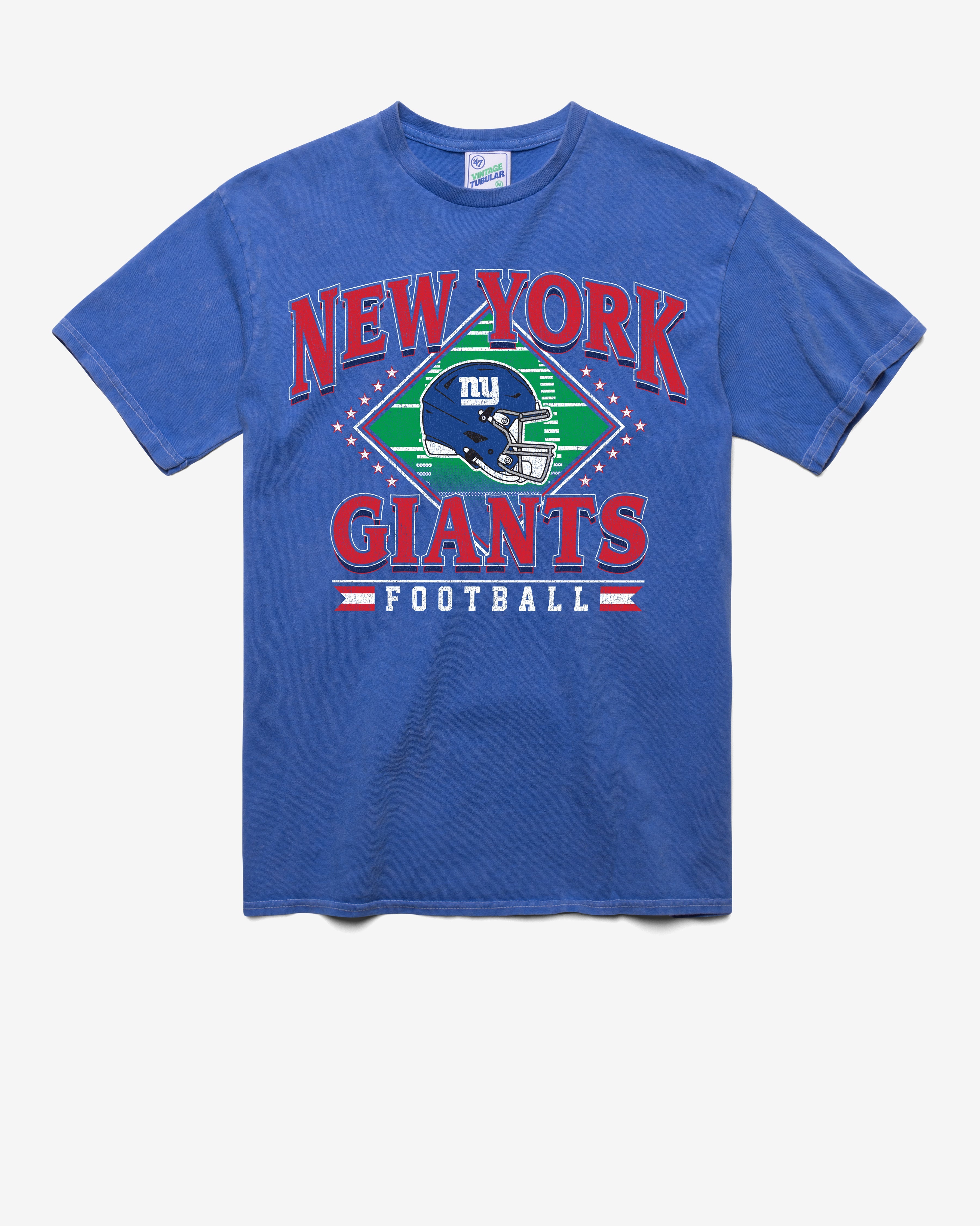NEW YORK GIANTS FIELD PASS VINTAGE '47 TUBULAR TEE DT CALI BLUE