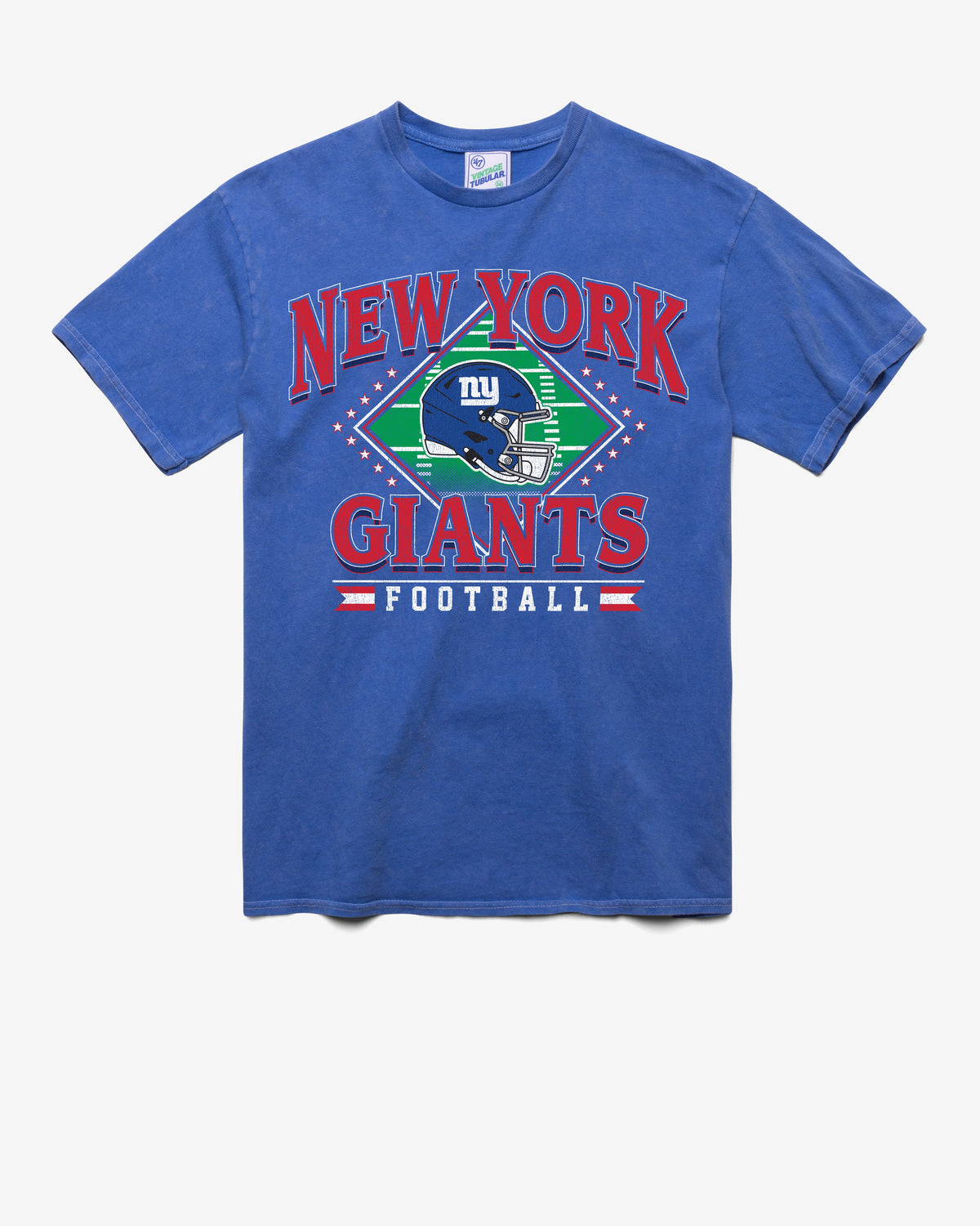 NEW YORK GIANTS FIELD PASS VINTAGE '47 TUBULAR TEE DT CALI BLUE