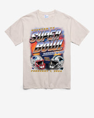 NEW ENGLAND PATRIOTS X CAROLINA PANTHERS SUPER BOWL GRIDIRON DUELING '47 TUBULAR TEE DUNE