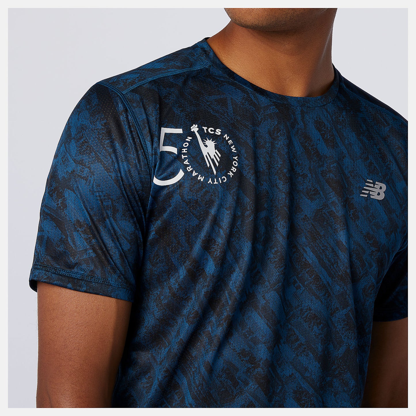 NYC Marathon Printed Impact Run Short Sleeve | New Balance Clothing - Men