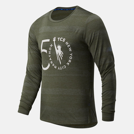 NYC Marathon Q Speed Fuel Jacquard Long Sleeve | New Balance Clothing - Men